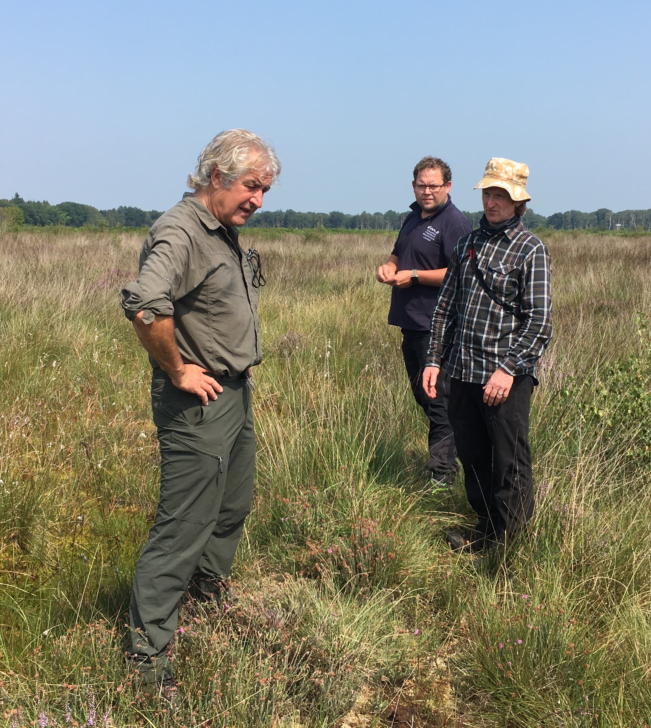 Tony Juniper, Head of Natural England, with the NE Marches Mosses Team on the Mosses
