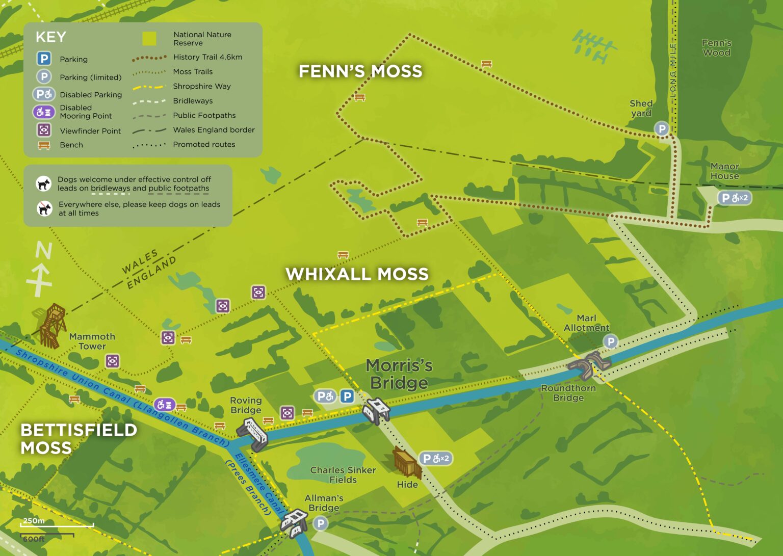 Moress Map The Meres and Mosses